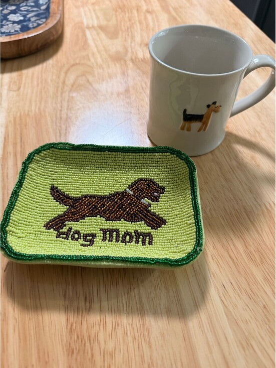 Anthropologie Other - Anthropologie Dog Mom Beaded Trinket Tray and coffee mug